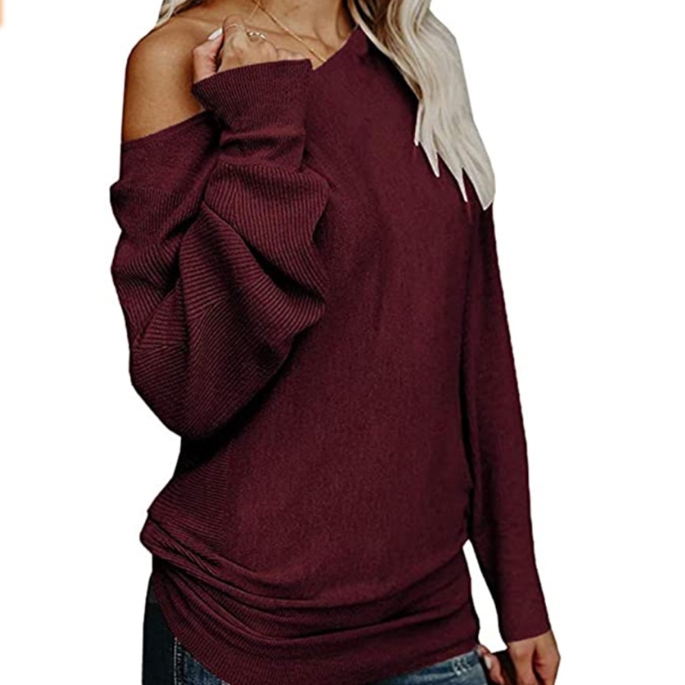 Off the shoulder oversized sweater